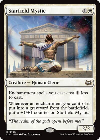Starfield Mystic DSC #105 (Near Mint Rare) Magic: The Gathering: Commander: Duskmourn: House of Horror