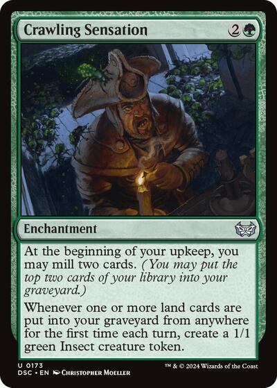Crawling Sensation DSC #173 (Near Mint Uncommon) Magic: The Gathering: Commander: Duskmourn: House of Horror