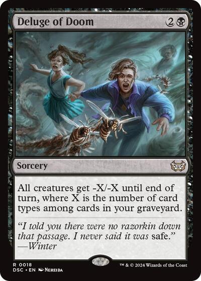 Deluge of Doom DSC #18 (Near Mint Rare) Magic: The Gathering: Commander: Duskmourn: House of Horror