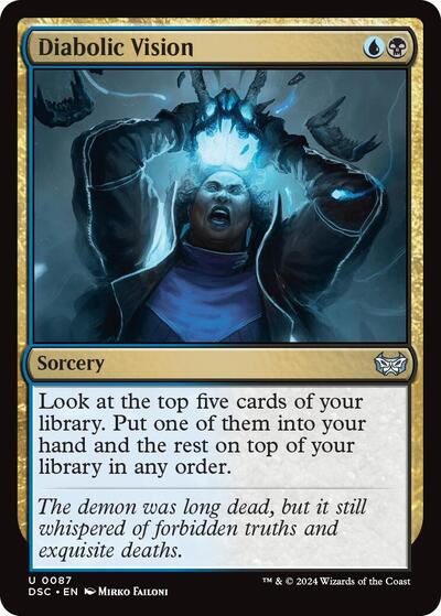 Diabolic Vision DSC #87 (Near Mint Uncommon) Magic: The Gathering: Commander: Duskmourn: House of Horror