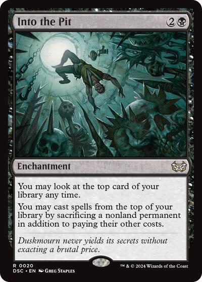 Into the Pit DSC #20 (Near Mint Rare) Magic: The Gathering: Commander: Duskmourn: House of Horror