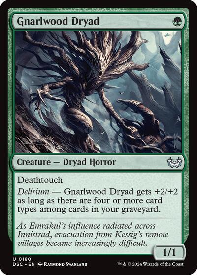 Gnarlwood Dryad DSC #180 (Near Mint Uncommon) Magic: The Gathering: Commander: Duskmourn: House of Horror