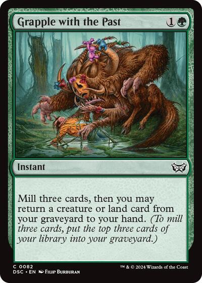 Grapple with the Past DSC #82 (Near Mint Common) Magic: The Gathering: Commander: Duskmourn: House of Horror