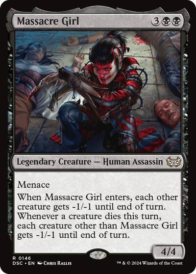 Massacre Girl DSC #146 (Near Mint Rare) Magic: The Gathering: Commander: Duskmourn: House of Horror