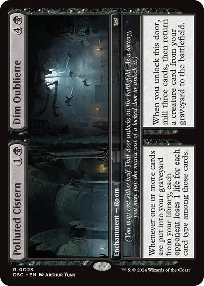 Polluted Cistern Dim Oubliette DSC #23 (Near Mint Rare) Magic: The Gathering: Commander: Duskmourn: House of Horror