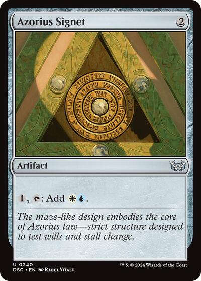 Azorius Signet DSC #240 (Near Mint Uncommon) Magic: The Gathering: Commander: Duskmourn: House of Horror
