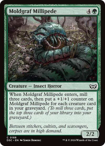 Moldgraf Millipede DSC #188 (Near Mint Common) Magic: The Gathering: Commander: Duskmourn: House of Horror