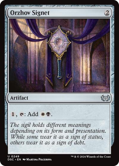 Orzhov Signet DSC #249 (Near Mint Uncommon) Magic: The Gathering: Commander: Duskmourn: House of Horror