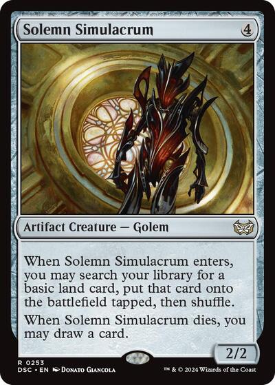Solemn Simulacrum DSC #253 (Near Mint Rare) Magic: The Gathering: Commander: Duskmourn: House of Horror