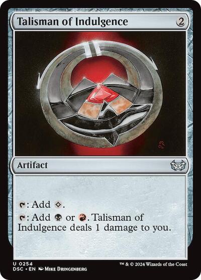 Talisman of Indulgence DSC #254 (Near Mint Uncommon) Magic: The Gathering: Commander: Duskmourn: House of Horror
