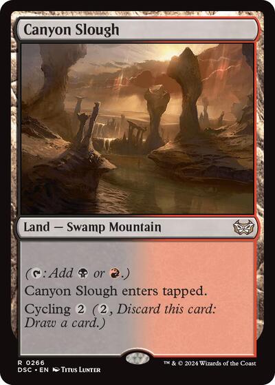 Canyon Slough DSC #266 (Near Mint Rare) Magic: The Gathering: Commander: Duskmourn: House of Horror