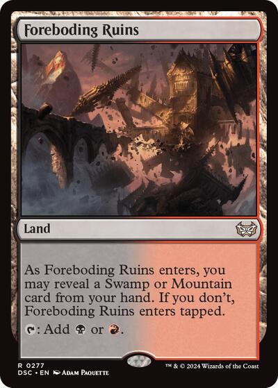 Foreboding Ruins DSC #277 (Near Mint Rare) Magic: The Gathering: Commander: Duskmourn: House of Horror