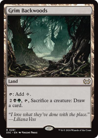 Grim Backwoods DSC #281 (Near Mint Rare) Magic: The Gathering: Commander: Duskmourn: House of Horror