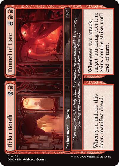 Ticket Booth Tunnel of Hate DSK #158 (Near Mint Common) Magic: The Gathering: Duskmourn: House of Horror