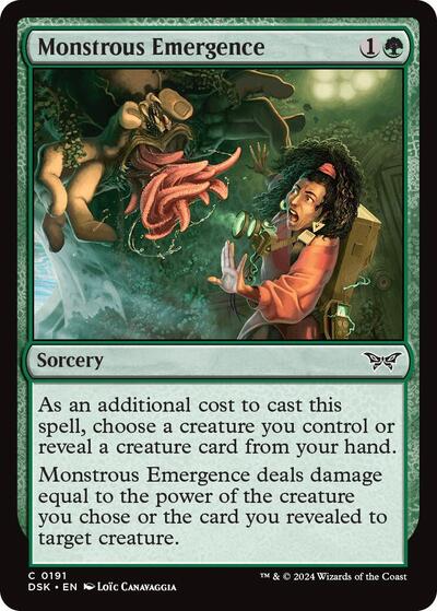 Monstrous Emergence DSK #191 (Near Mint Common) Magic: The Gathering: Duskmourn: House of Horror