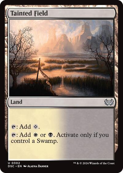 Tainted Field DSC #302 (Near Mint Uncommon) Magic: The Gathering: Commander: Duskmourn: House of Horror