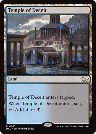 Temple of Deceit DSC #307 (Near Mint Rare) Magic: The Gathering: Commander: Duskmourn: House of Horror