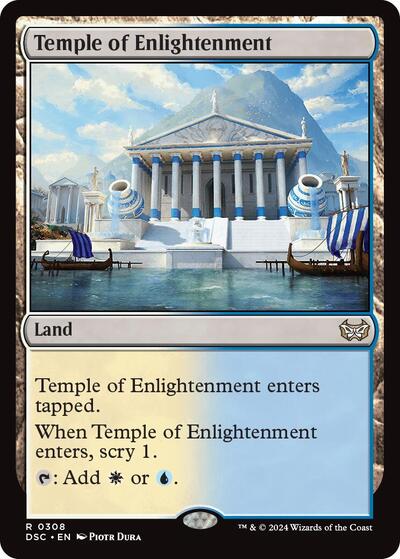 Temple of Enlightenment DSC #308 (Near Mint Rare) Magic: The Gathering: Commander: Duskmourn: House of Horror
