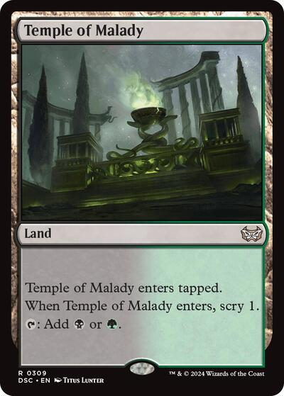 Temple of Malady DSC #309 (Near Mint Rare) Magic: The Gathering: Commander: Duskmourn: House of Horror