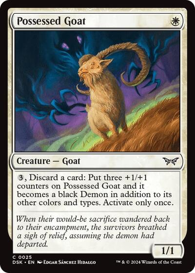 Possessed Goat DSK #25 (Near Mint Common) Magic: The Gathering: Duskmourn: House of Horror