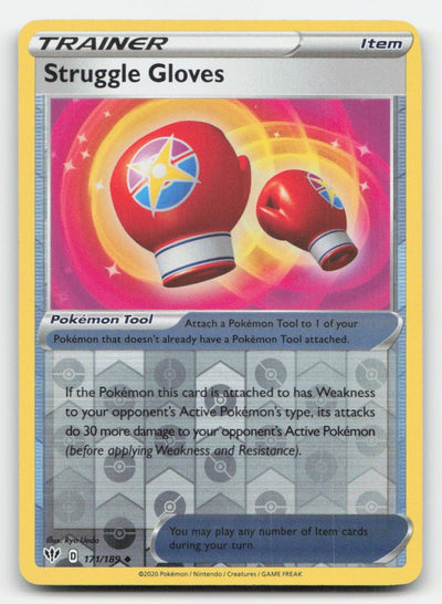 Struggle Gloves Reverse Holo Darkness Ablaze 171/189 UC Pokemon LP