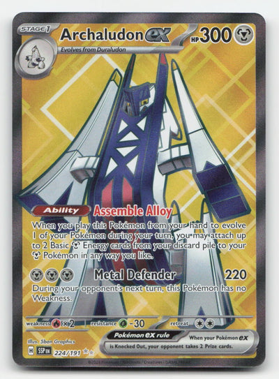 Archaludon ex Surging Sparks 224/191 Ultra Rare Pokemon NM