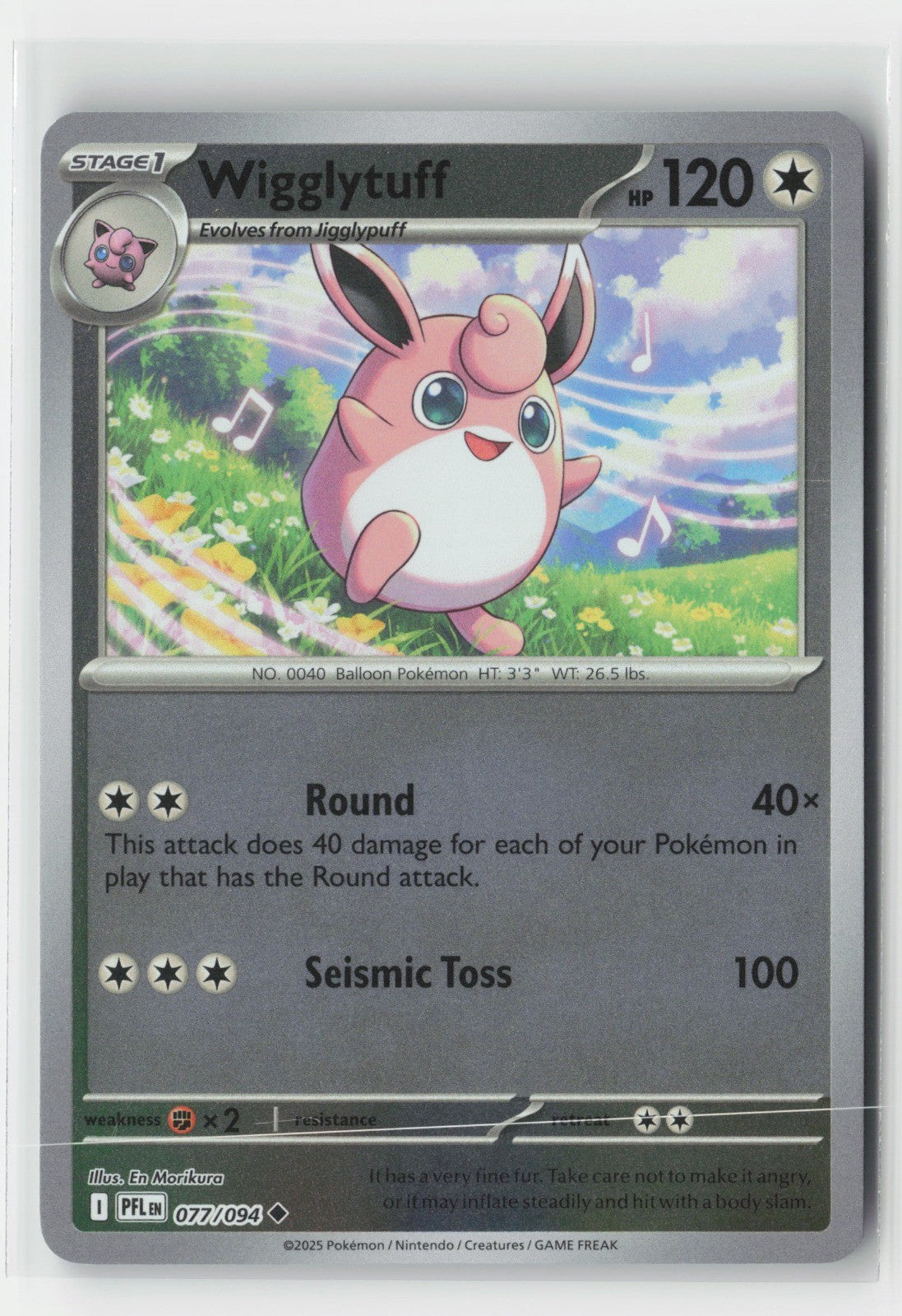 Wigglytuff Reverse Holo ME02: Phantasmal Flames PFL 077/094 Pokemon TCG