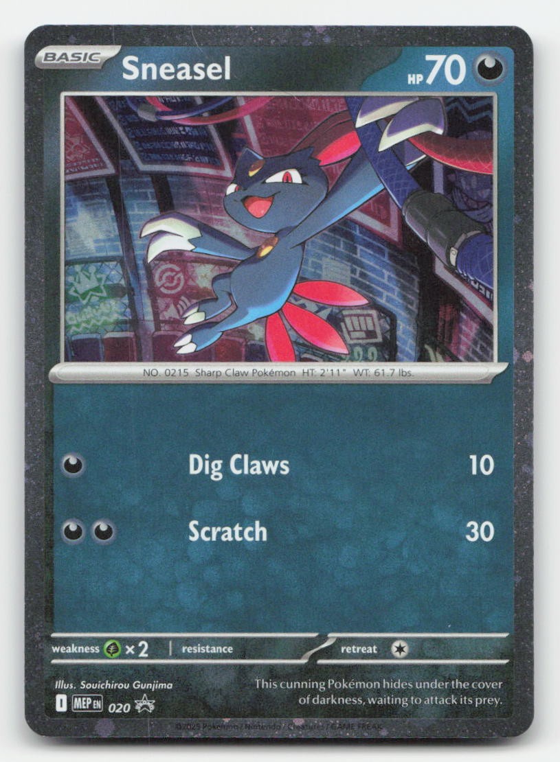 Sneasel (Cosmos Holo) Holo ME: Mega Evolution Promo 020 P Pokemon NM