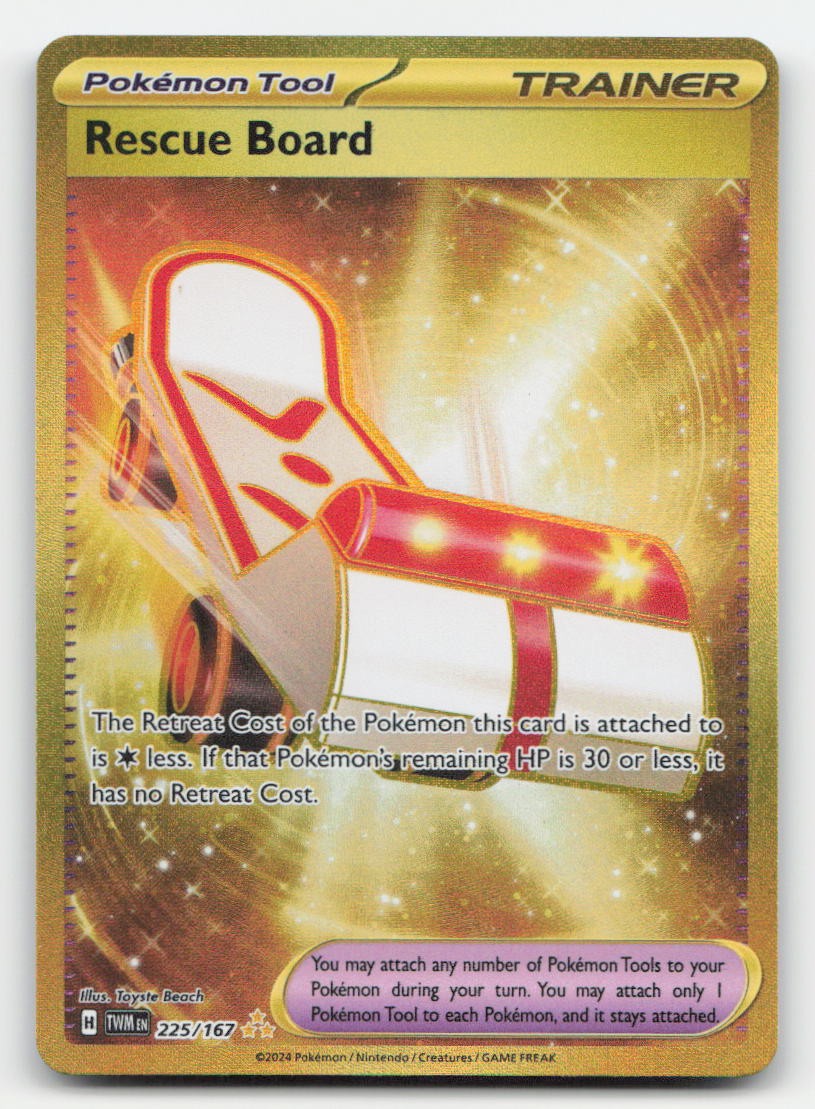Rescue Board Holo Twilight Masquerade 225/167 Hyper Rare Pokemon LP
