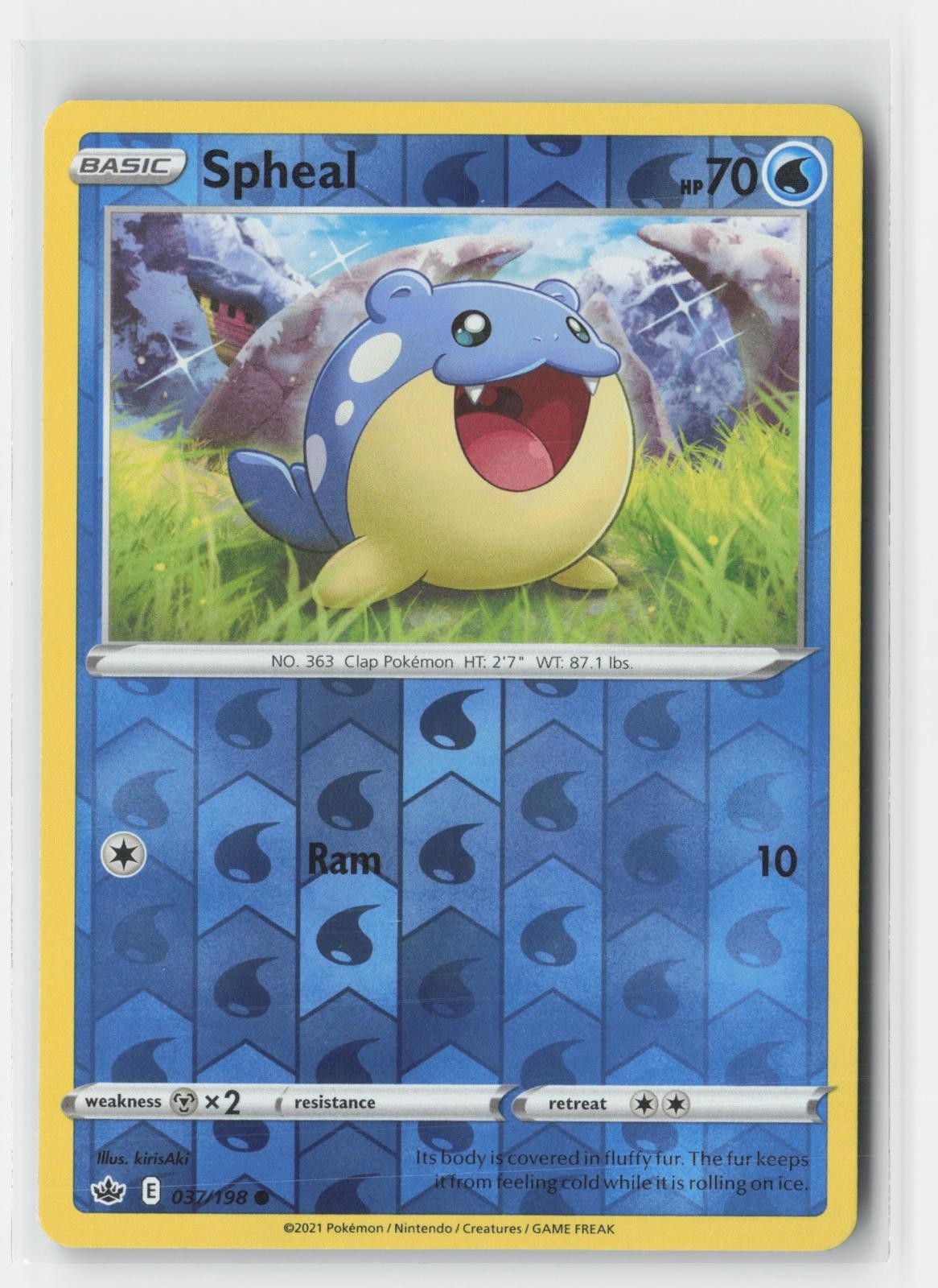 Spheal Chilling Reign 037/198 C Pokemon Reverse Holo NM