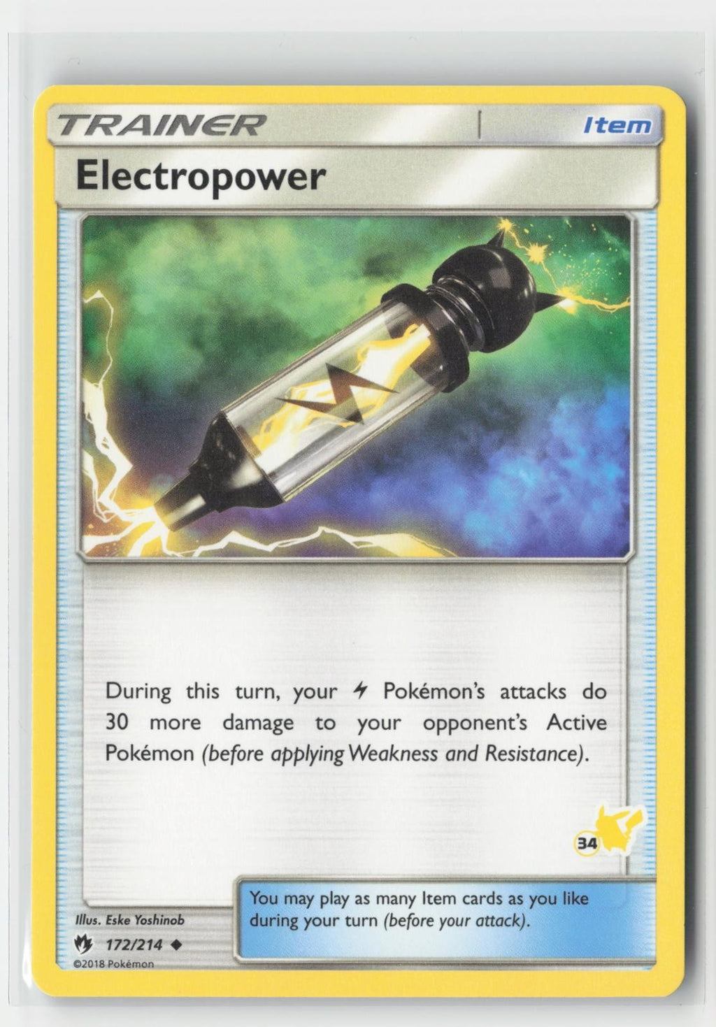 Electropower (#34 Pikachu Stamped) Battle Academy 172/214 P Pokemon LP
