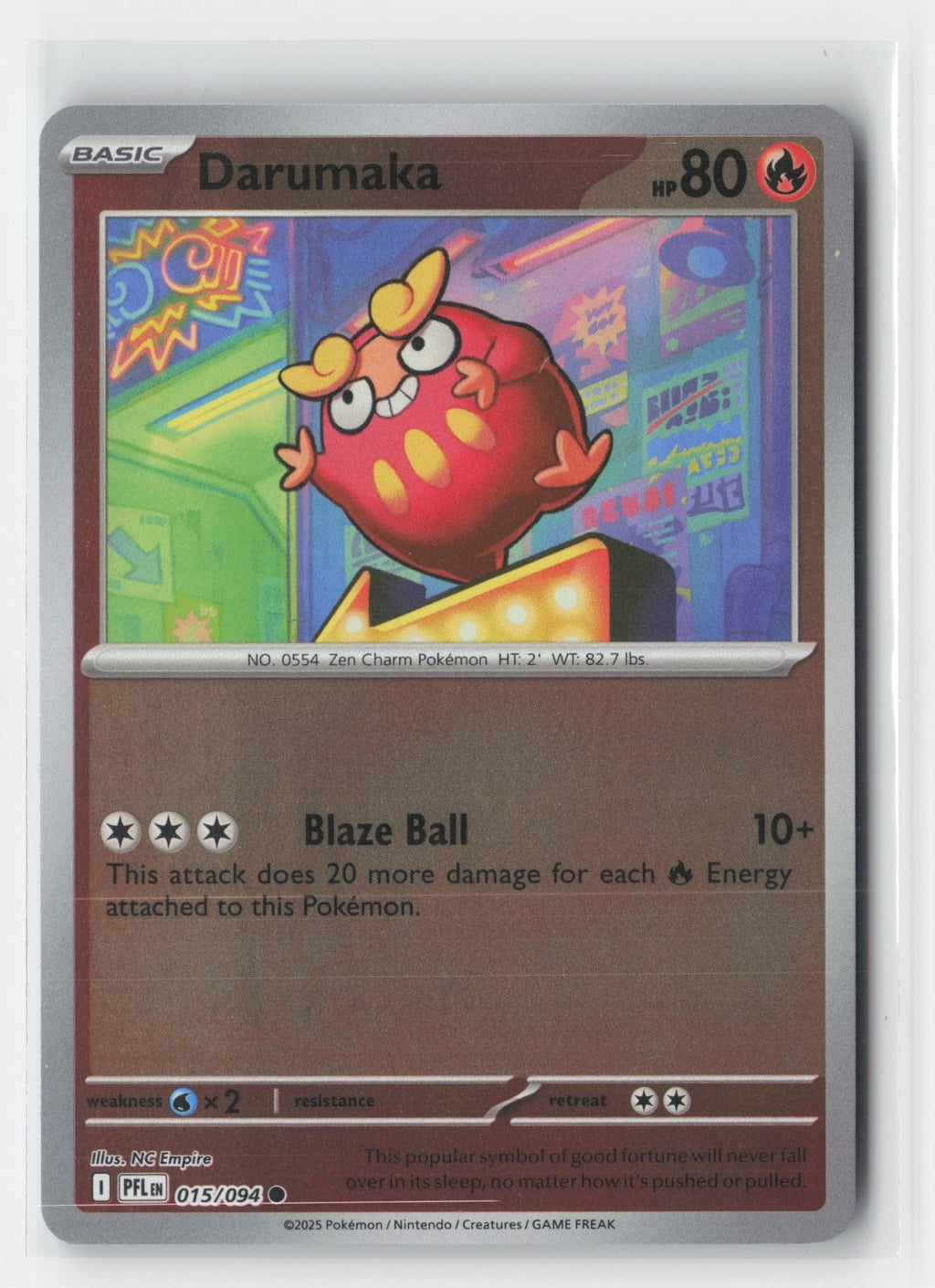 Darumaka Phantasmal Flames 015/094 C Pokemon Reverse Holo NM