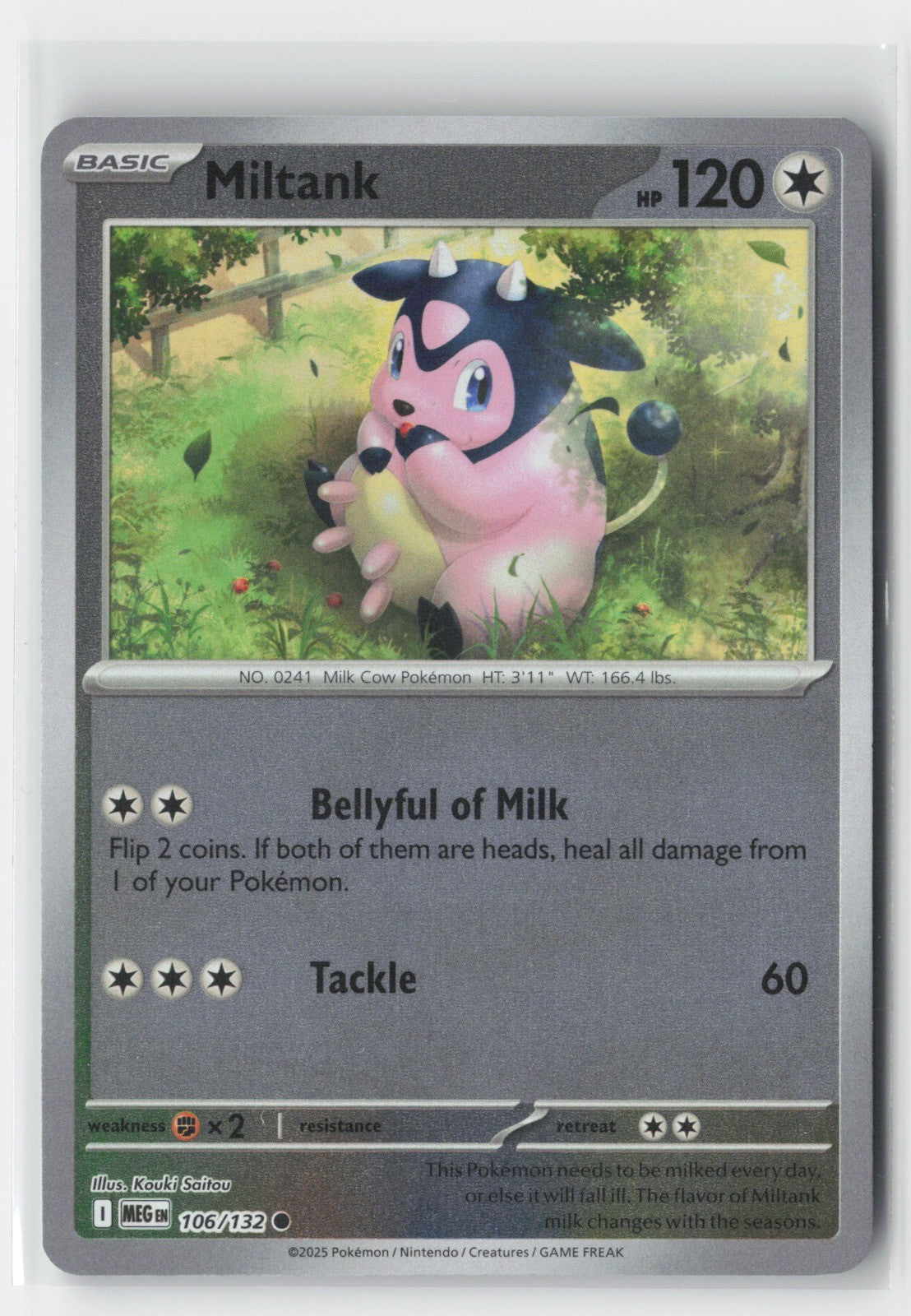 Miltank Reverse Holo ME01: Mega Evolution MEG 106/132 Pokemon TCG
