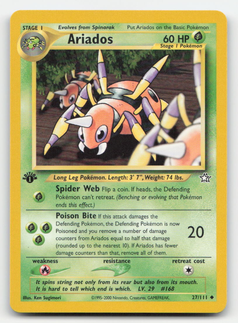 Ariados 1st Edition Neo Genesis 27/111 UC Pokemon LP