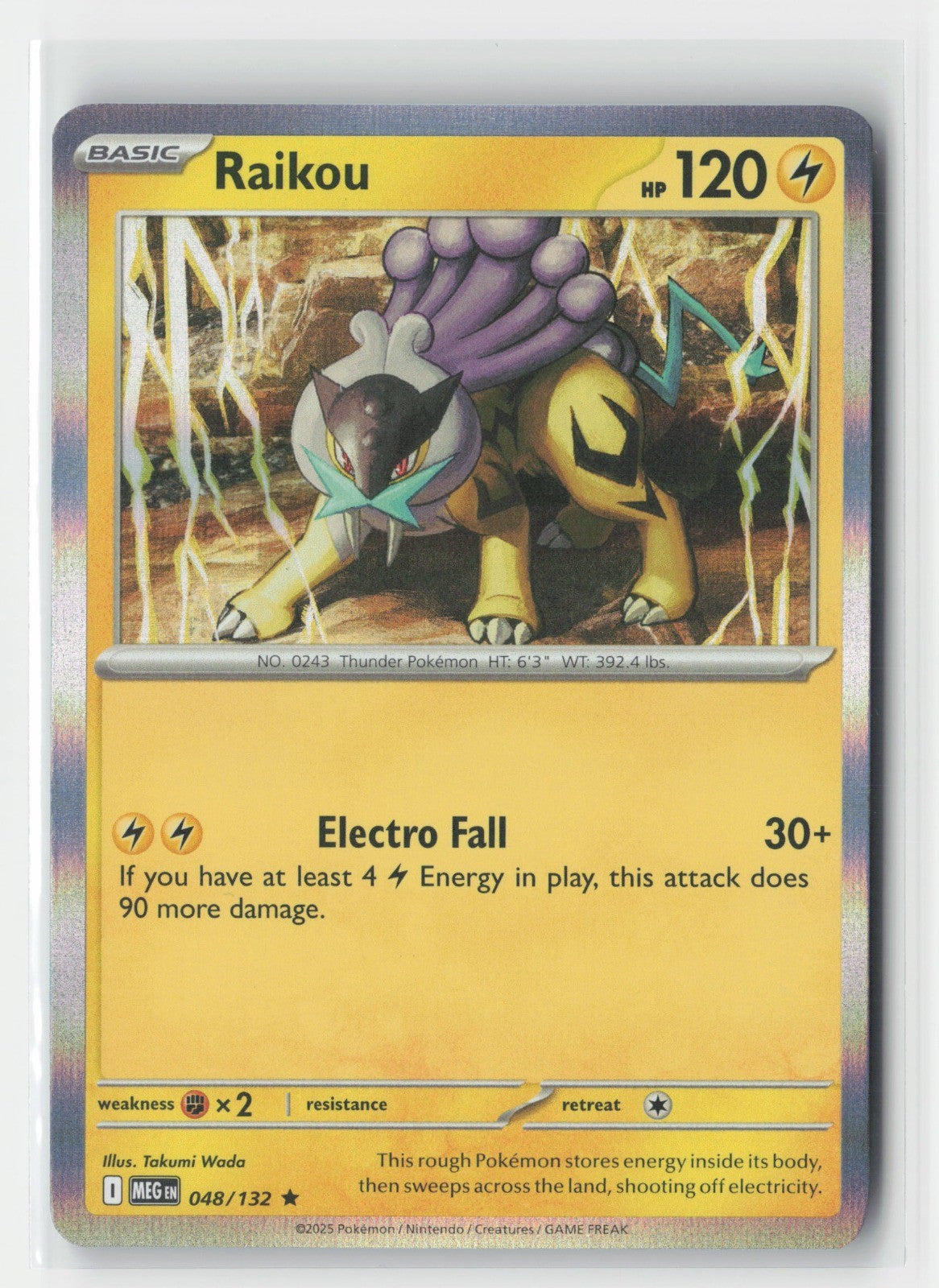 Raikou Holo ME01: Mega Evolution MEG 048/132 Pokemon TCG