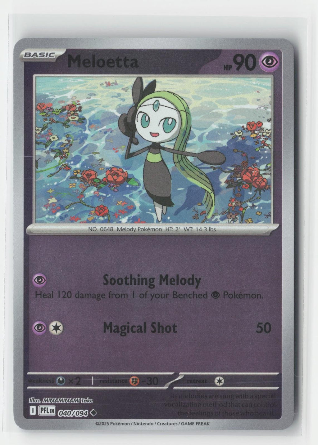 Meloetta Reverse Holo Phantasmal Flames 040/094 UC Pokemon NM