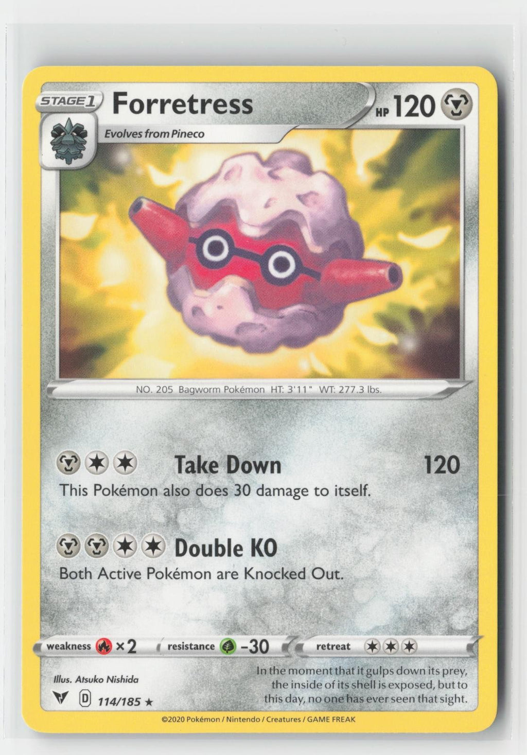 Forretress Vivid Voltage 114/185 R Pokemon NM