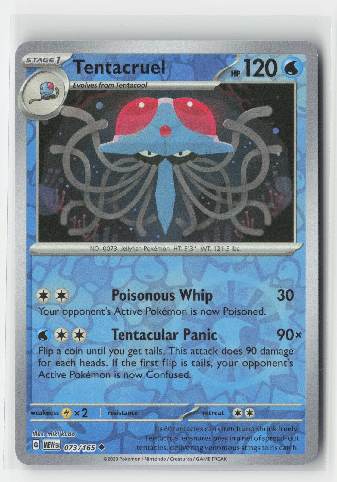 Tentacruel Reverse Holo SV: Scarlet & Violet 151 MEW 073/165 Pokemon TCG