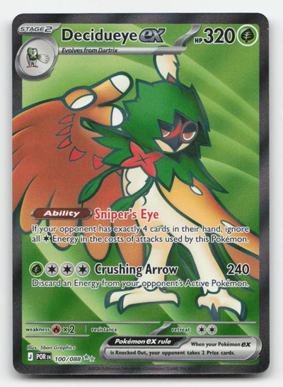 Decidueye ex Holo Perfect Order 100/088 Ultra Rare Pokemon NM