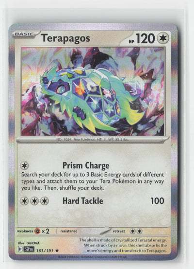 Terapagos Holo Surging Sparks 161/191 R Pokemon NM