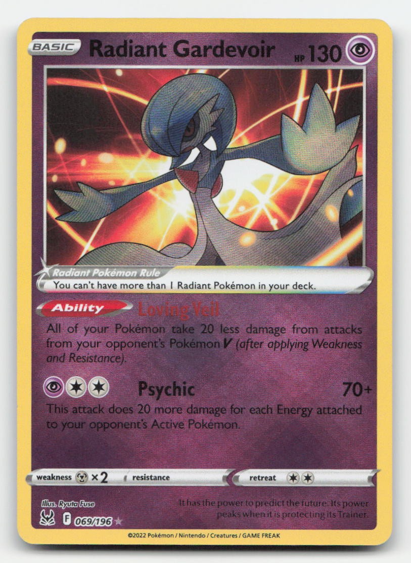 Radiant Gardevoir Lost Origin 069/196 Radiant Rare Pokemon NM