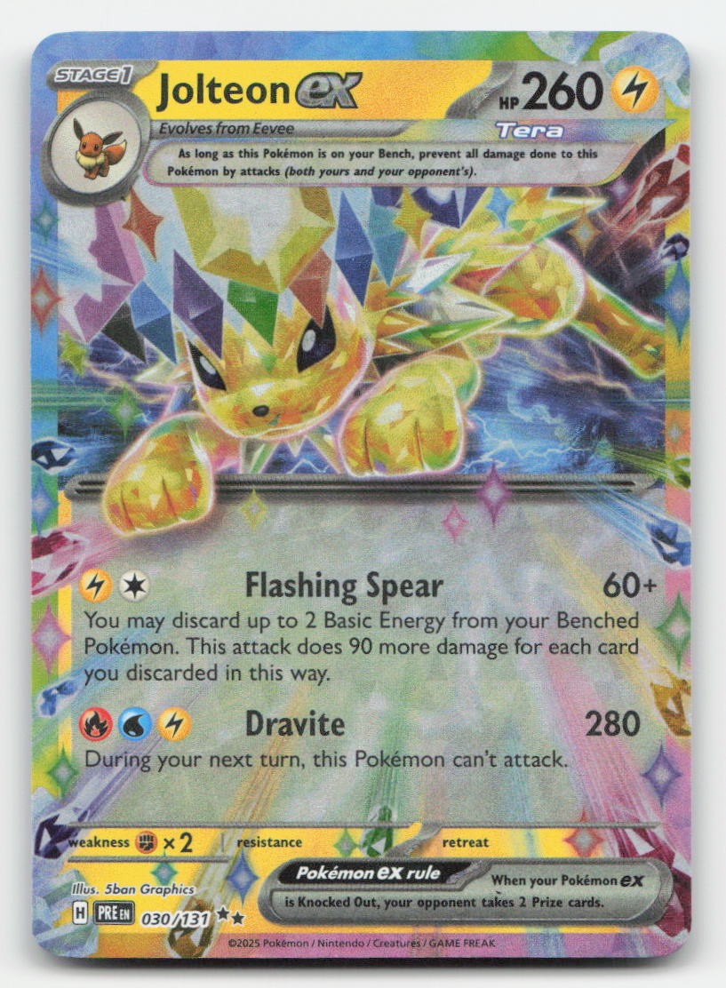 Jolteon ex Holo Prismatic Evolutions 030/131 Double Rare Pokemon NM