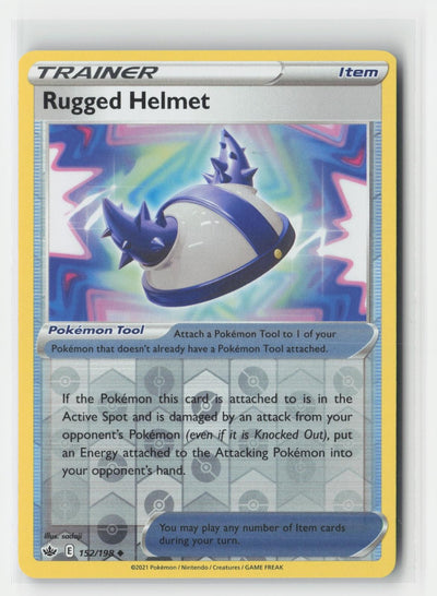 Rugged Helmet Reverse Holo Chilling Reign 152/198 UC Pokemon NM