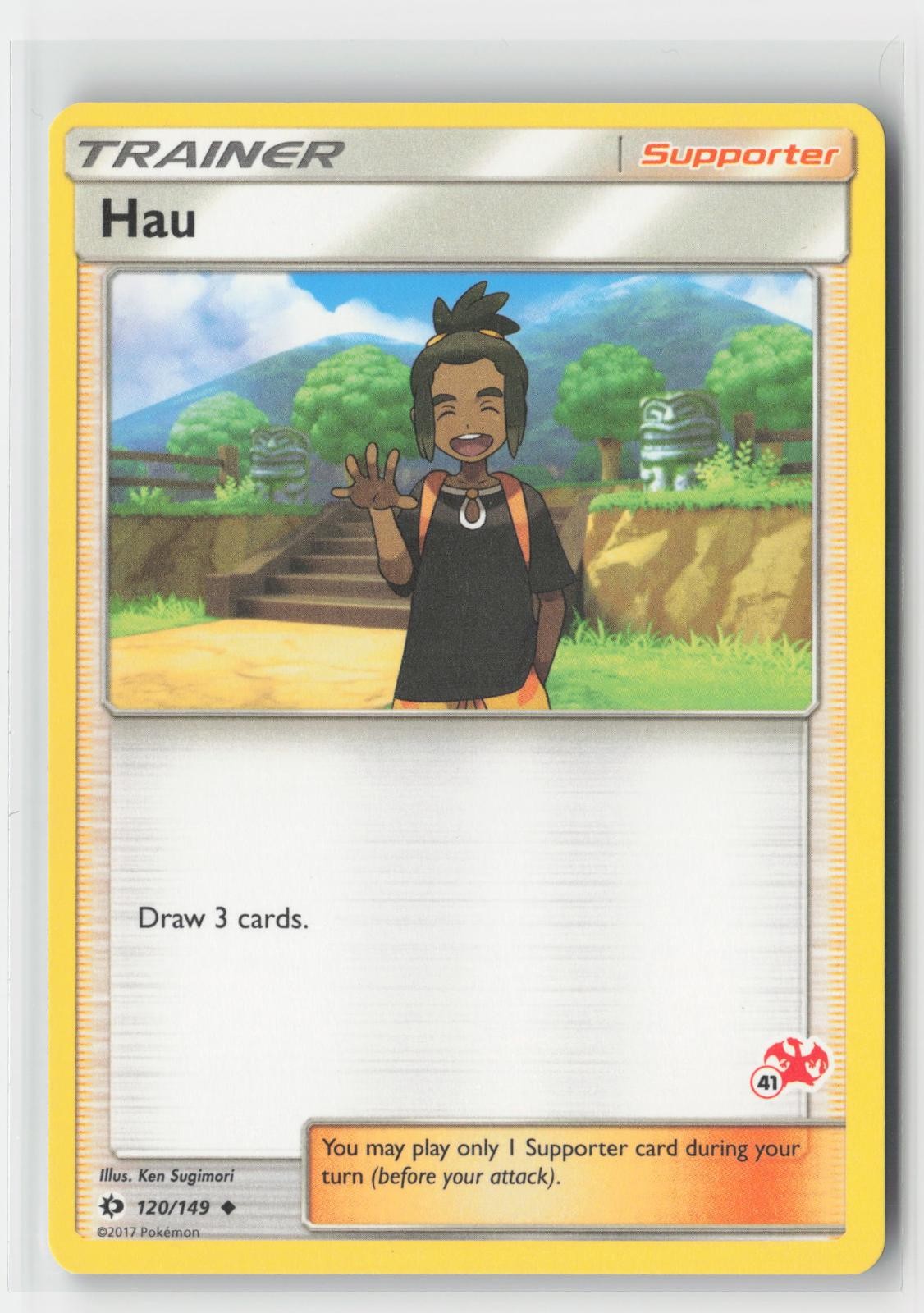 Hau (#41 Charizard Stamped) Battle Academy 120/149 P Pokemon LP