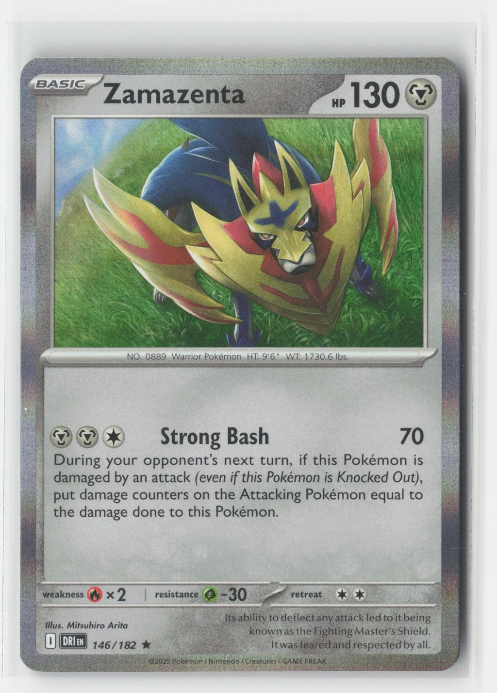 Zamazenta Holo Destined Rivals 146/182 R Pokemon NM