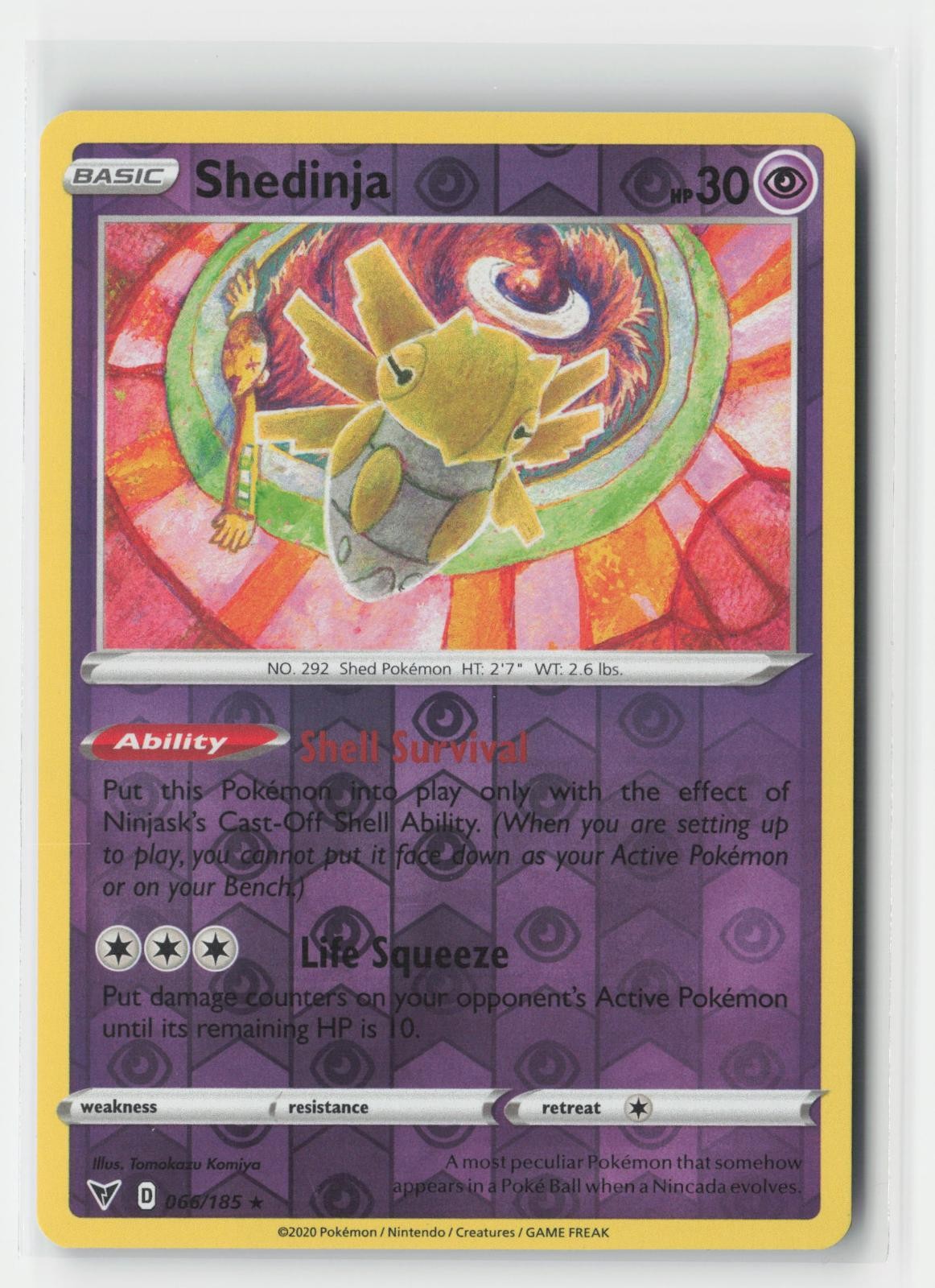 Shedinja Vivid Voltage 066/185 R Pokemon Reverse Holo NM