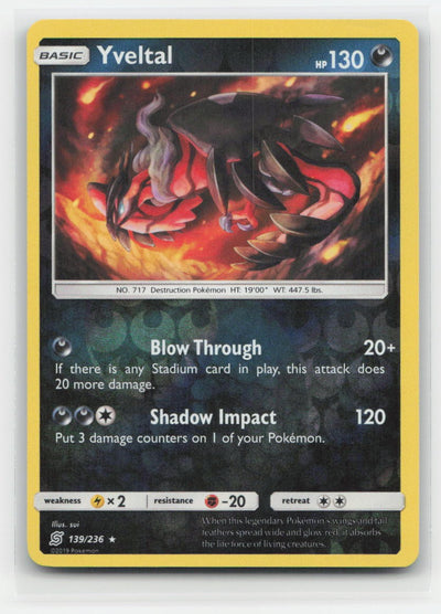 Yveltal Reverse Holo Holo Unified Minds 139/236 R Pokemon NM