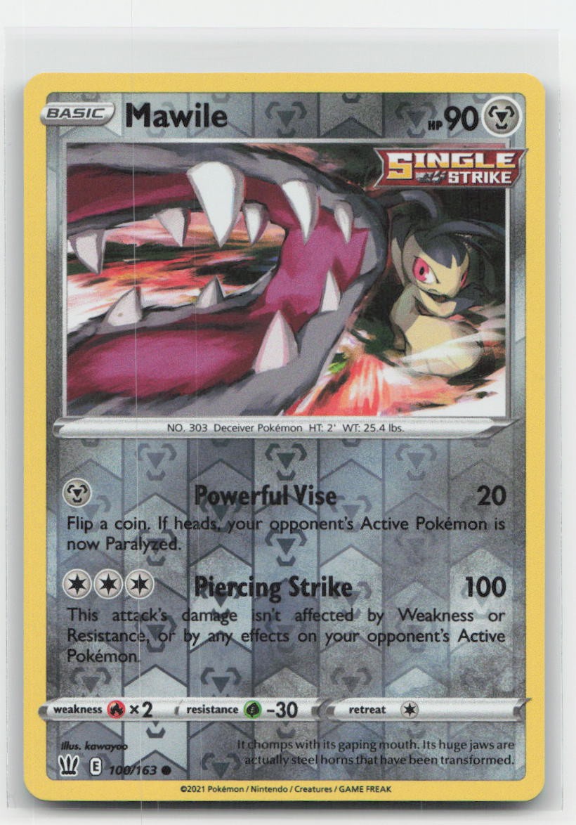 Mawile Reverse Holo Battle Styles 100/163 C Pokemon LP