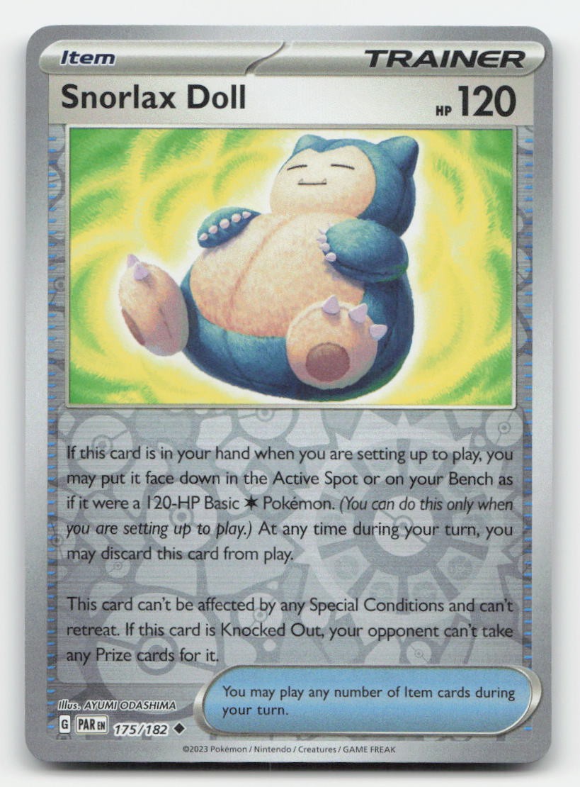 Snorlax Doll Reverse Holo Paradox Rift 175/182 UC Pokemon LP