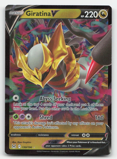 Giratina V Holo Holo Lost Origin 130/196 V Rare Pokemon NM